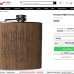 Moosejawオリジナルのフラスコ(スキットル)がオシャレ