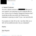 アメリカ大手アウトドア通販サイトCEOからメールが届く