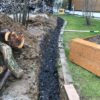 【水はけ改善】芝生横にも暗渠排水をDIY③