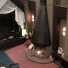 穂高ビューホテルの暖炉が荘厳