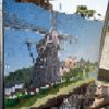 廃棄予定の絵画を引き取り薪棚の仕切りとして利用する